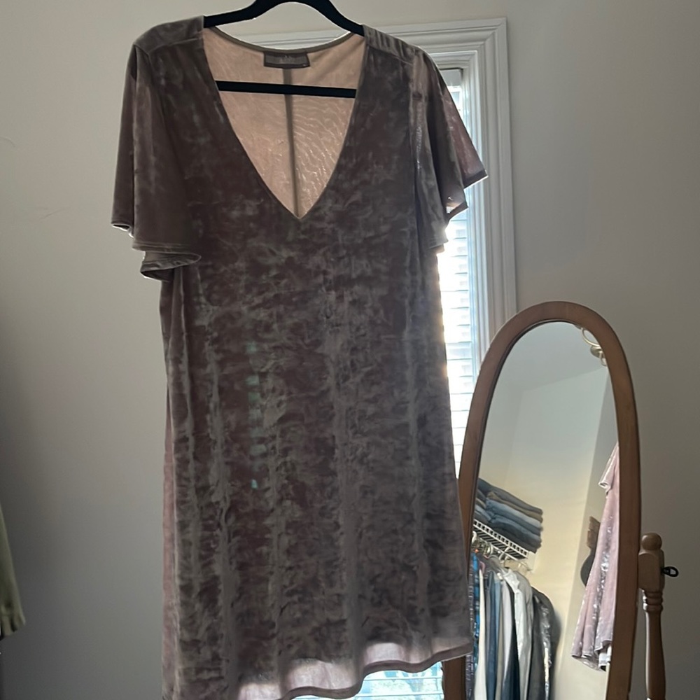 Velour shift dress. Extremely comfortable.